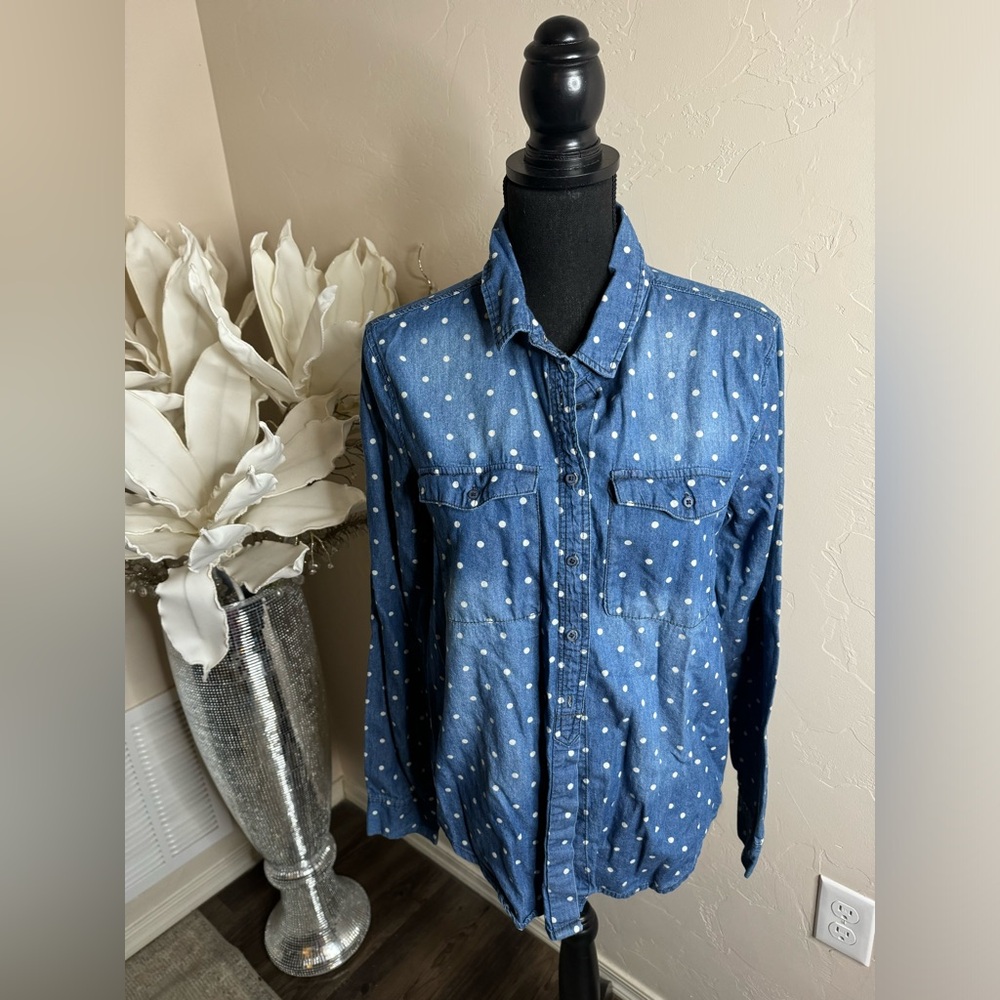 Denim long sleeve shirt